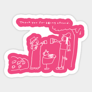 Thank you for being a friend Sticker